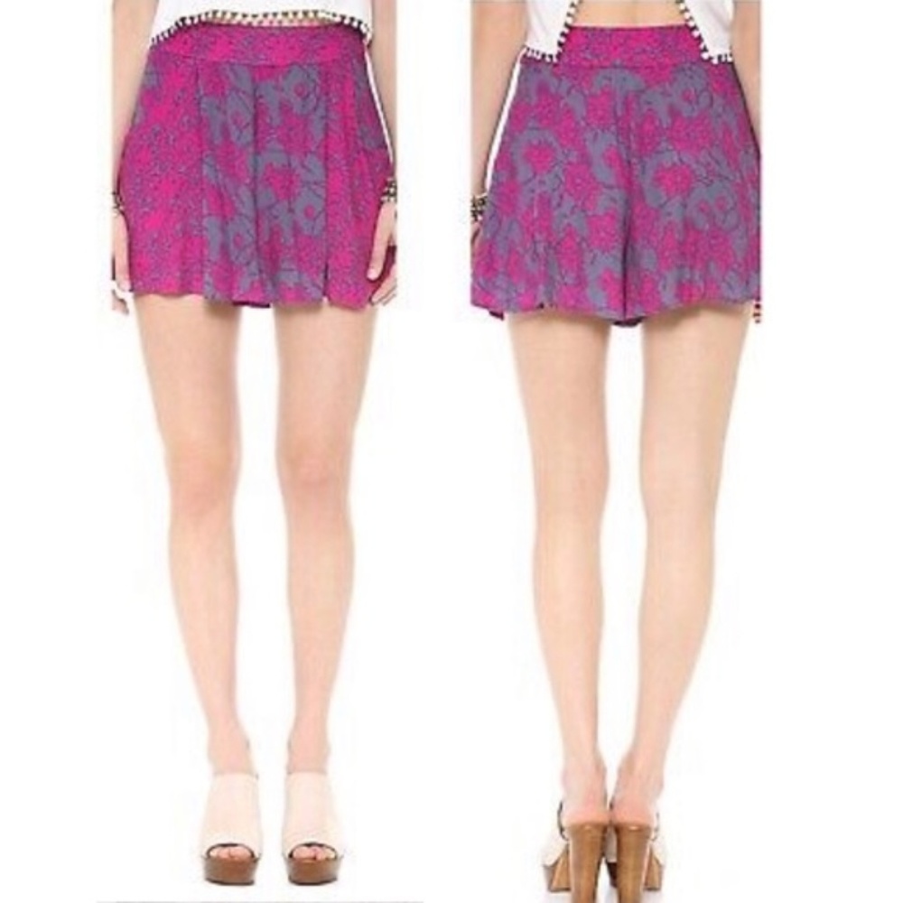Free People drapey wide leg floral shirts